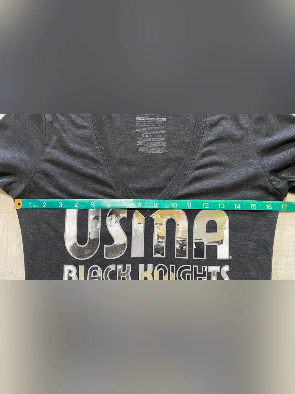 Nike Women's USNA Black Knights V-Neck Tee - Black & Gold